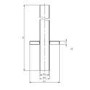 Chrome Towel Radiator 600 x 400mm with Pipe Kit and Straight Valves - Sahara