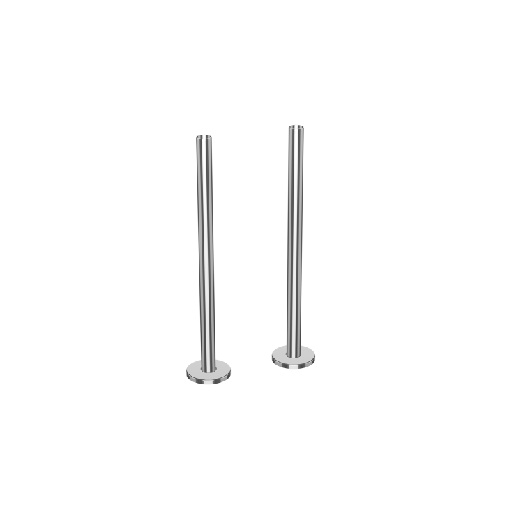 Chrome Towel Radiator 1600 x 600mm with Pipe Kit and Straight Valves - Sahara