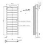 Black Towel Radiator 1200 x 500mm - Sonoran