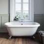 Freestanding Double Ended Roll Top Bath with Chrome Feet 1515 x 740mm - Park Royal