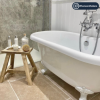 Freestanding Double Ended Roll Top Bath with White Feet 1515 x 740mm - Park Royal