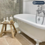 Freestanding Double Ended Roll Top Bath with White Feet 1515 x 740mm - Park Royal