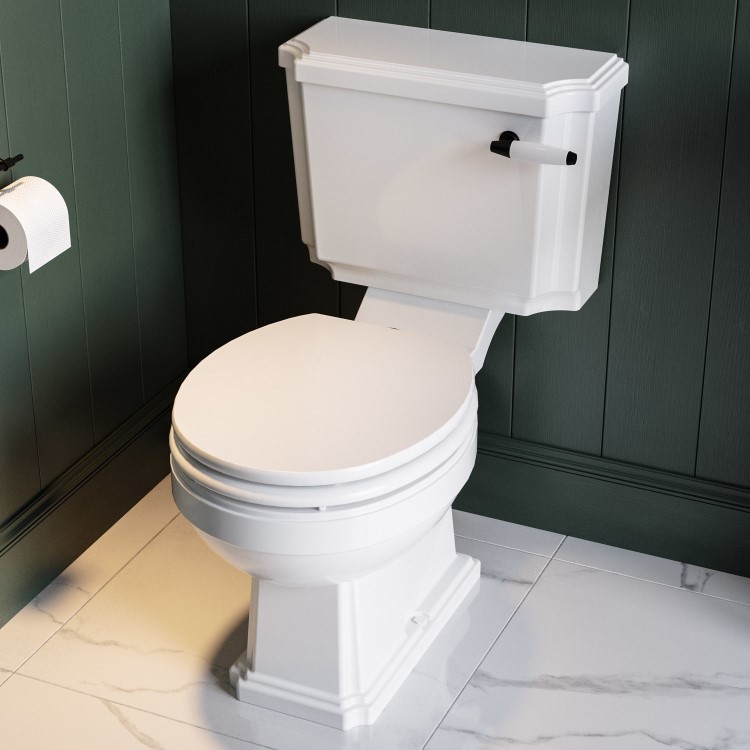 Traditional Black Freestanding Bath Suite with Toilet & Basin - Park Royal