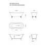 Freestanding Double Ended Slipper Bath with Black Feet 1700 x 745mm - Park Royal