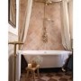 Freestanding Double Ended Back to Wall Bath with Brushed Brass Feet 1700 x 745mm - Park Royal