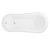 Freestanding Single Ended Roll Top Slipper Bath with Chrome Feet 1555 x 725mm - Park Royal