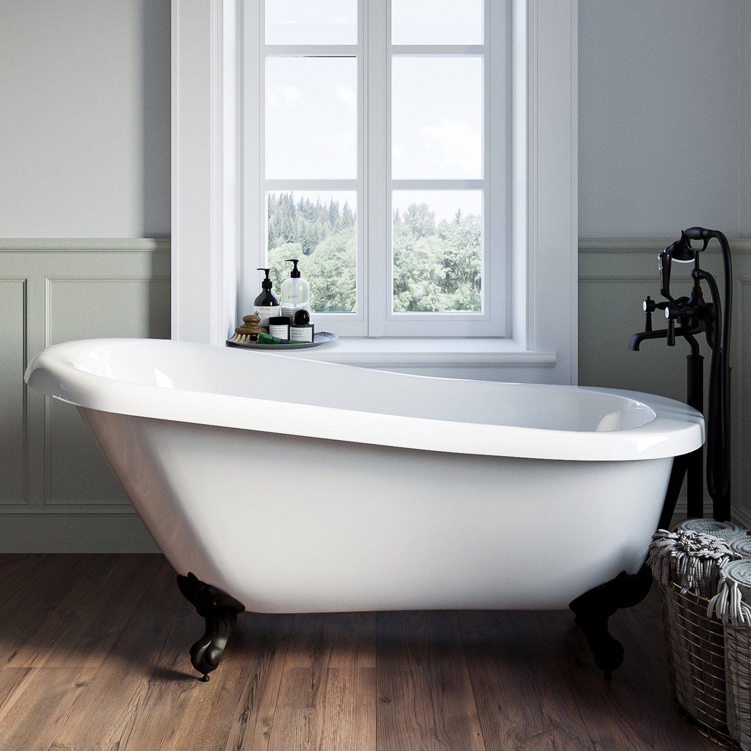Freestanding Single Ended Roll Top Slipper Bath with Feet BeBa_25411/76758MASTER - Picture 21 of 26