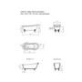 Freestanding Single Ended Roll Top Slipper Bath with Brushed Brass Feet 1700 x 710mm - Park Royal
