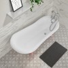 Freestanding Single Ended Roll Top Slipper Bath with Pink Feet 1700 x 710mm - Park Royal
