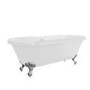 Grade A1 - Freestanding Double Ended Roll Top Bath with Chrome Feet 1515 x 740mm - Park Royal