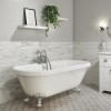 Freestanding Double Ended Roll Top Bath with Chrome Feet 1795 x 740mm - Park Royal