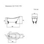 Freestanding Single Ended Roll Top Slipper Bath with Brushed Brass Feet 1625 x 695mm - Lunar