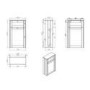 1400mm Grey Toilet and Sink Unit with Square Toilet- Baxenden