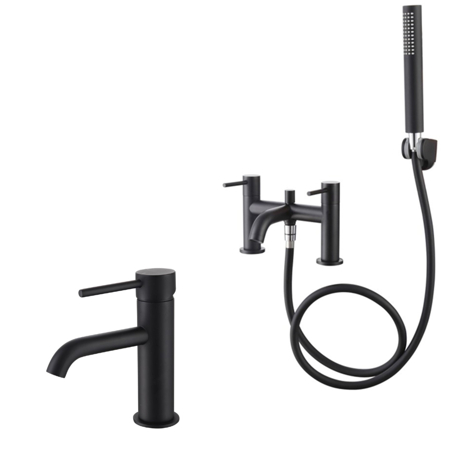 Arissa Matt Black Bath Shower and Tap Pack