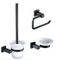 BUN/BeBa_25494/93799 Black 3 Piece Bathroom Accessory Set - Arissa