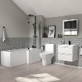 3 Piece Matt Black Bathroom Accessory Set - Arissa