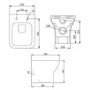 1100mm Grey Toilet and Sink Unit Left Hand with Square Toilet - Florence