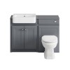 Toilet and Basin Combination Unit - 2 Door - Grey - Traditional- Westbury