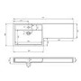 GRADE A1 -  White Basin Vanity Unit and Toilet Unit - Agora
