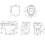 Grade A1 - 900mm White Toilet and Sink Unit Left Hand with Round Toilet - Agora