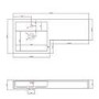900mm White Toilet and Sink Unit Left Hand with Round Toilet - Agora