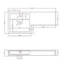 Grade A1 - 900mm White Toilet and Sink Unit Left Hand with Round Toilet - Agora