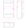 900mm White Toilet and Sink Unit Left Hand with Round Toilet - Agora