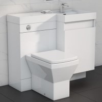 900mm White Toilet and Sink Unit Right Hand with Square Toilet- Agora