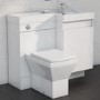 900mm White Toilet and Sink Unit Right Hand with Square Toilet- Agora