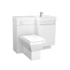 900mm White Toilet and Sink Unit Right Hand with Square Toilet- Agora