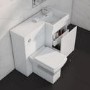 900mm White Toilet and Sink Unit Right Hand with Square Toilet- Agora