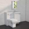 900mm White Toilet and Sink Unit Right Hand with Square Toilet- Agora