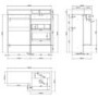900mm White Toilet and Sink Unit Right Hand with Square Toilet- Agora