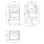 900mm White Toilet and Sink Unit Right Hand with Square Toilet- Agora