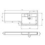 900mm White Toilet and Sink Unit Right Hand with Square Toilet- Agora
