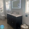 1200mm Grey Freestanding Double Vanity Unit with Sink - Burford