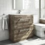 800mm Wood Effect Freestanding Vanity Unit with Basin - Ashford