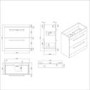 800mm Wood Effect Freestanding Vanity Unit with Basin - Ashford