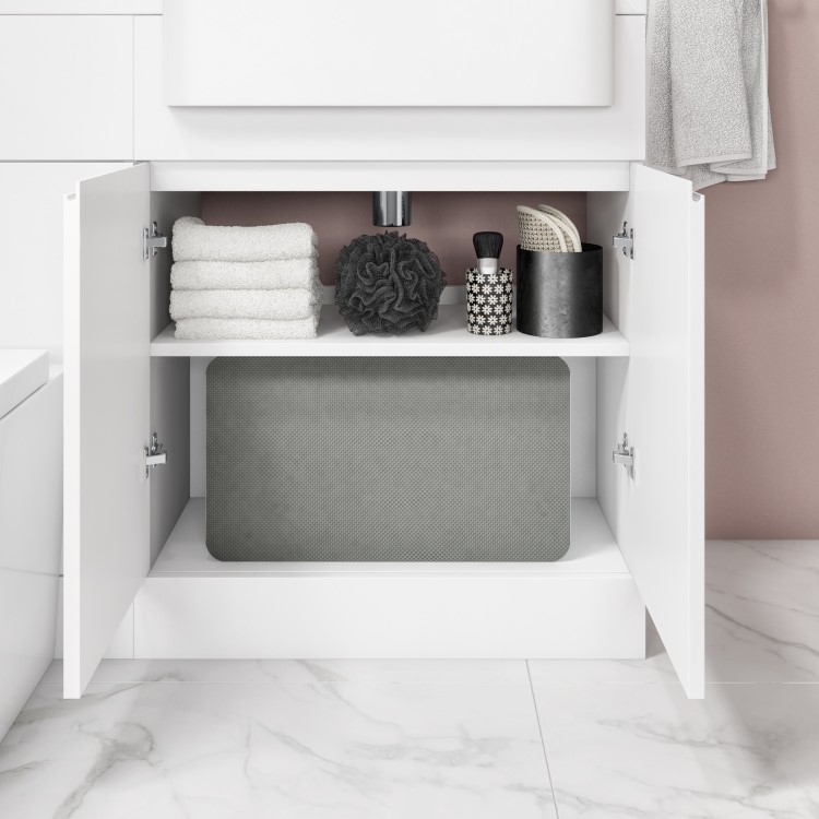 1100mm White Toilet and Sink Unit Right Hand with Round Toilet and Child Step - Bali