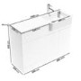 1100mm White Right Hand Toilet and Sink Unit with Chrome Fittings - Unit & Basin Only - Bali
