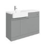 1100mm Grey Toilet and Sink Unit Left Hand with Round Toilet and Child Step - Bali