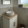 600mm White Freestanding Countertop Vanity Unit with Basin - Camden