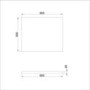 600mm Black Freestanding Countertop Vanity Unit with Basin - Camden