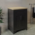 BUN/BeBa_25797/92844 600mm Black Freestanding Countertop Vanity Unit - Camden