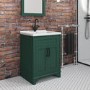 600mm Green Freestanding Vanity Unit with Basin - Camden