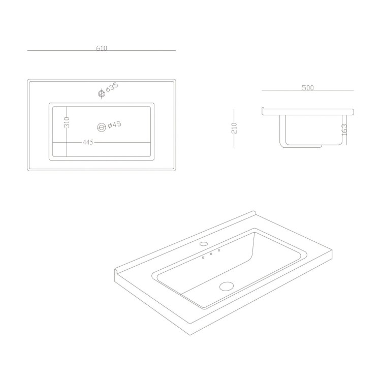 600mm Green Freestanding Vanity Unit with Basin - Camden