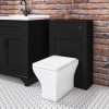 500mm Black Back to Wall Unit with Square Toilet - Camden