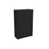 500mm Black Back to Wall Unit with Square Toilet - Camden