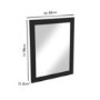 Rectangular Black Bathroom Mirror 550 x 700mm - Camden