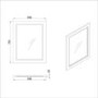 Rectangular Black Bathroom Mirror 550 x 700mm - Camden